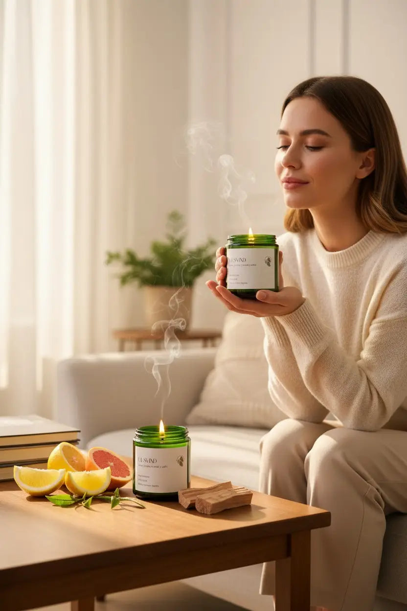 Ljusvind : vela aromática vegana con aroma fresco