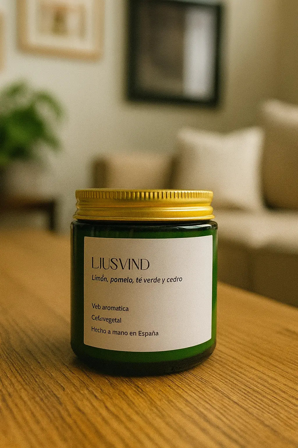 Ljusvind : vela aromática vegana con aroma fresco