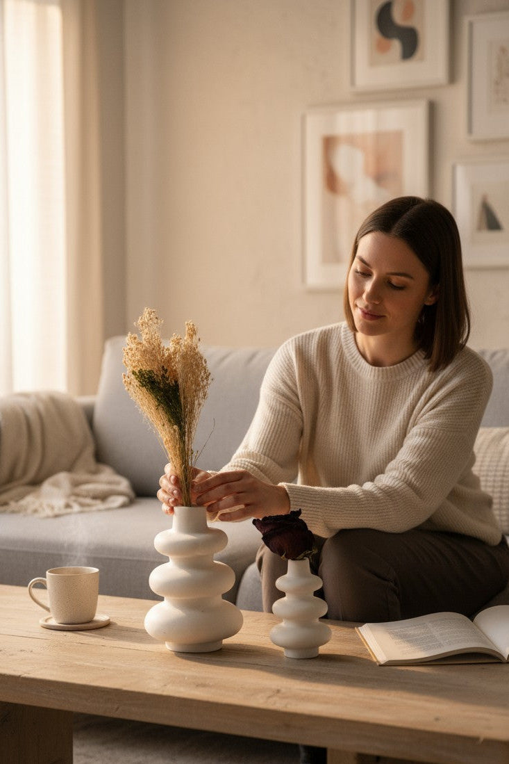 Blomma : jarrón minimalista tres círculos