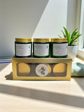 Pack 3 velas aromáticas veganas: Ljusvind, Søtmyk y Skogdröm Decoración Sostenible Studio